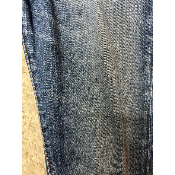 Vtg Express Boot Leg Jeans Womens 4 Long Blue Denim Low Rise Y2K 90s Retro - Picture 5 of 16